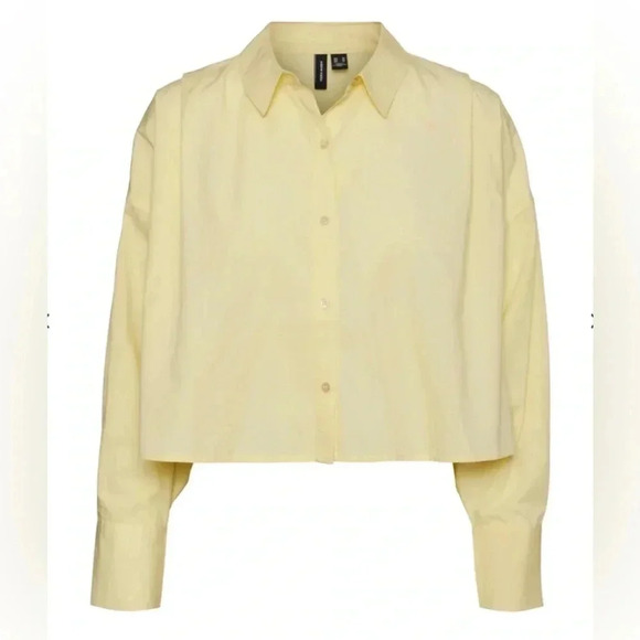 Vera Moda | Gittana LS Crop Shirt - Picture 5 of 12